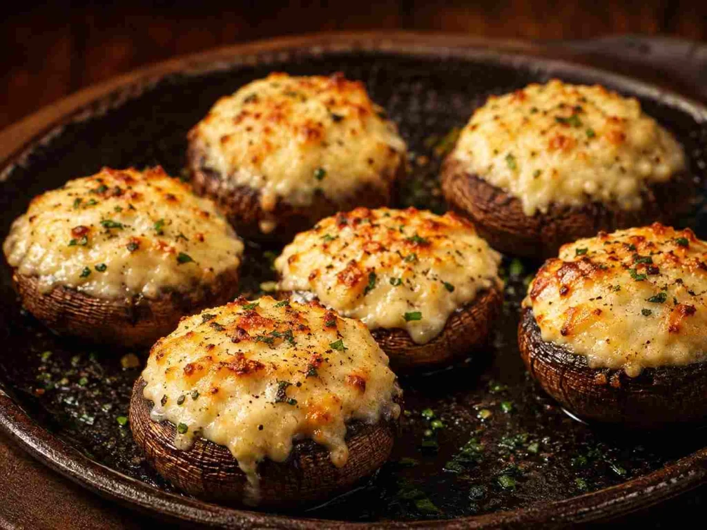 White Cheddar Stuffed Mushrooms