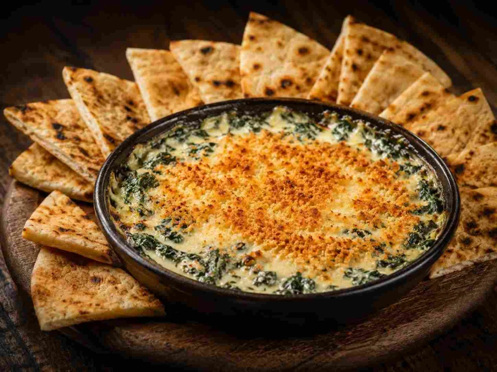 Parmesan Crusted Spinach Dip