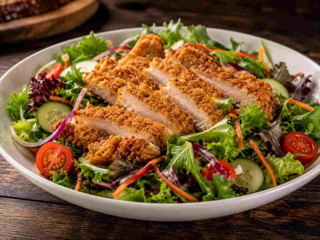 Farm Fresh Field Greens with Crispy Chicken Tenders